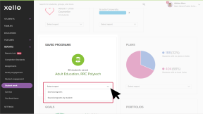 Select Report under Saved majors